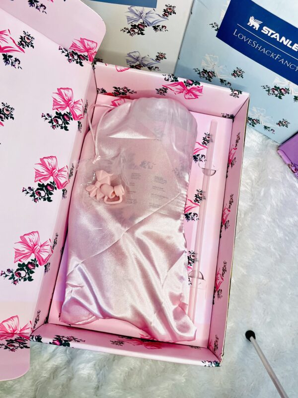 Premium Stanley LoveshackFancy Tumbler Rose Floral Pink Peach